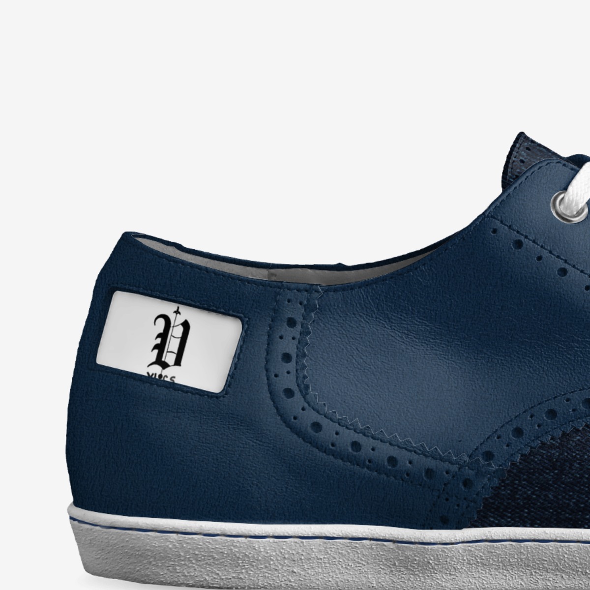 vics jeans custom made in Italy shoes by Brayden Murphy | Detail view