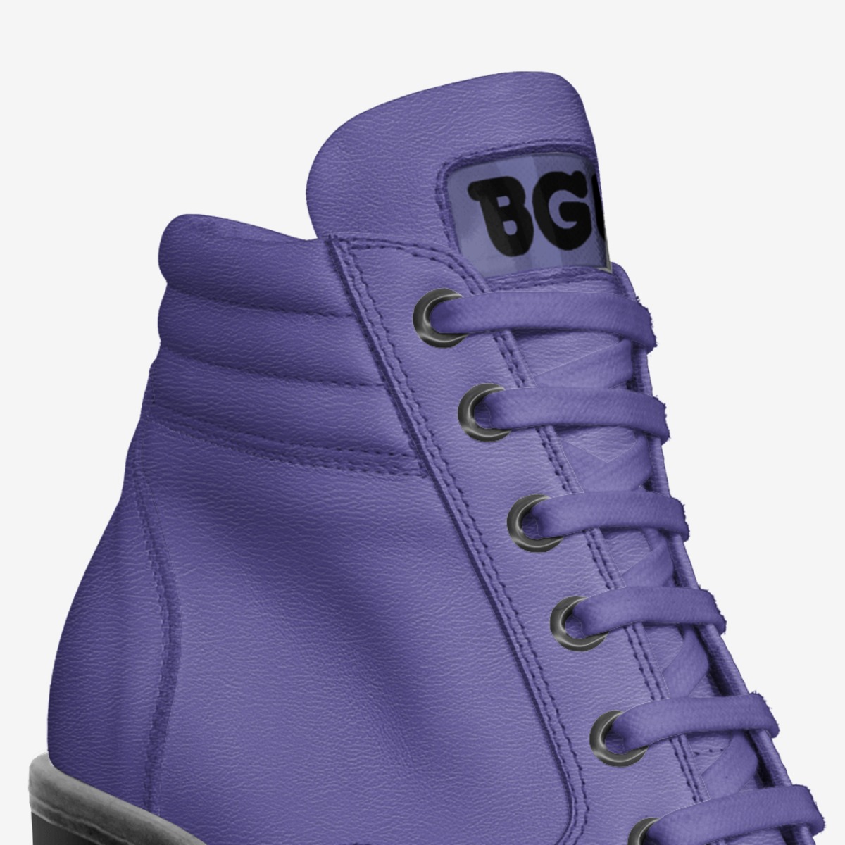 Violet Boot Heel custom made in Italy shoes by Being Great Every Day | Detail view