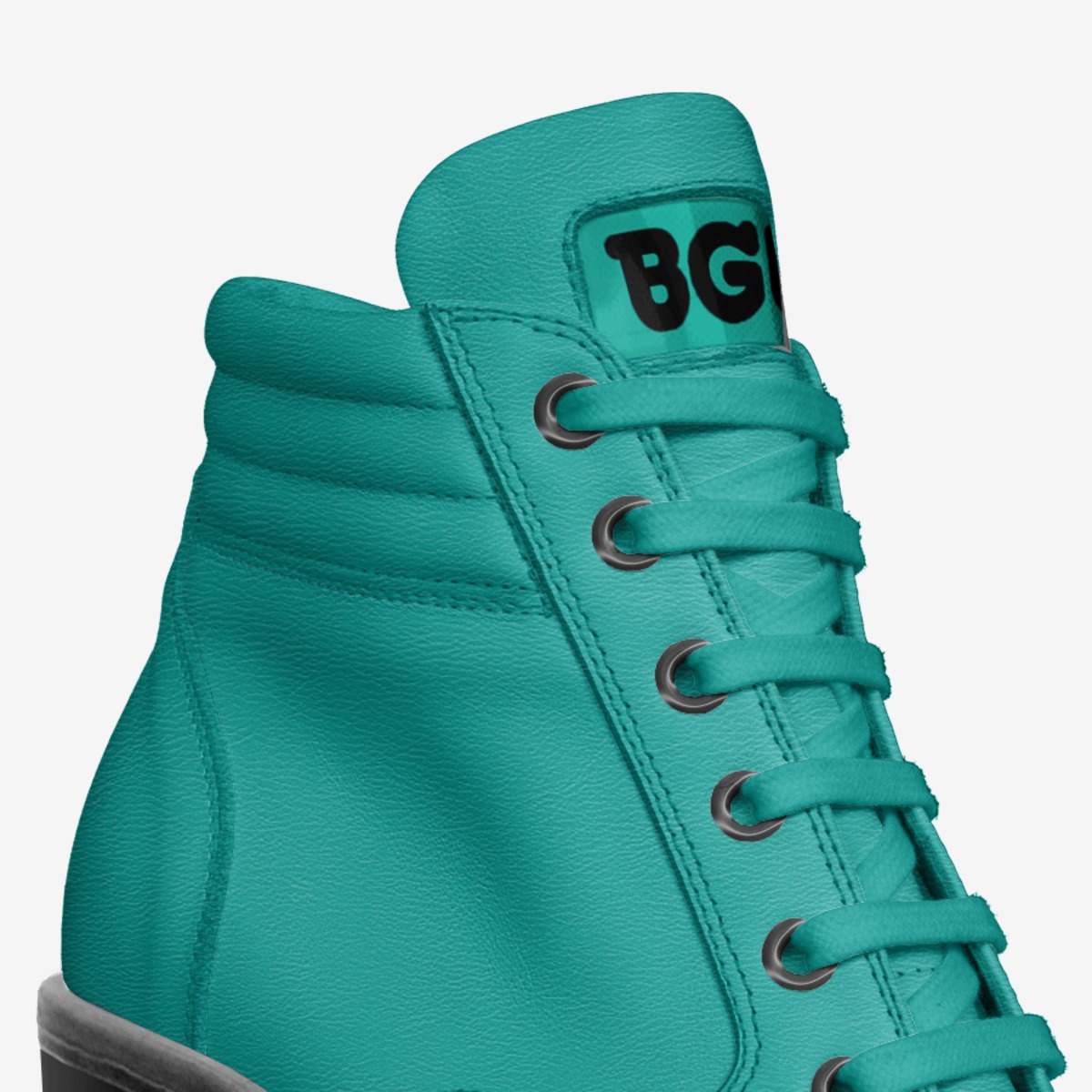 Aqua Boot Heel custom made in Italy shoes by Being Great Every Day | Detail view