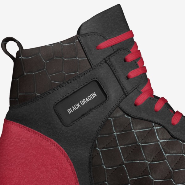 Black Dragon custom made in Italy shoes by Matthew Ulisse | Detail view
