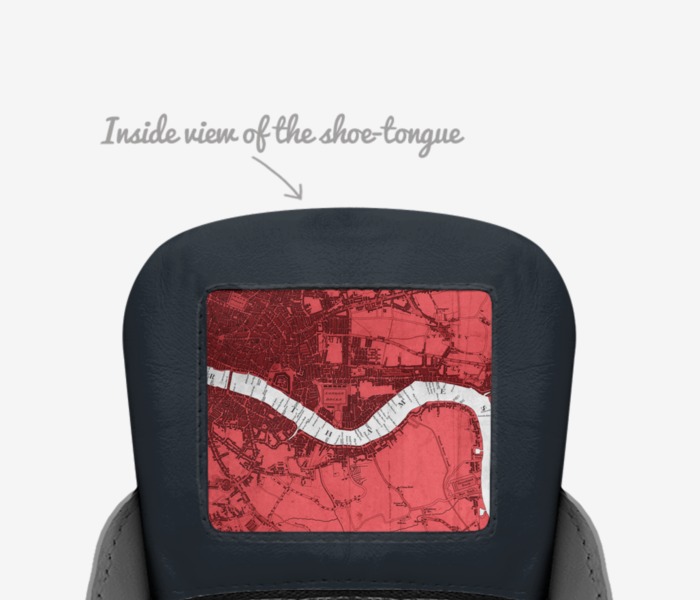 Urban Underground custom made in Italy shoes by Melissa Trejo | Tongue view