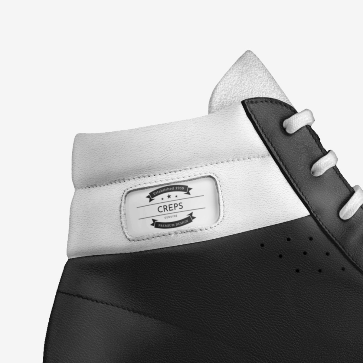 Creps custom made in Italy shoes by Callum Collins | Detail view
