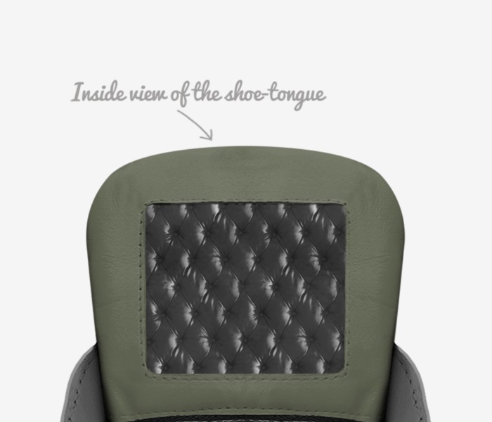 A chavez custom made in Italy shoes by Anrieko Brown | Tongue view