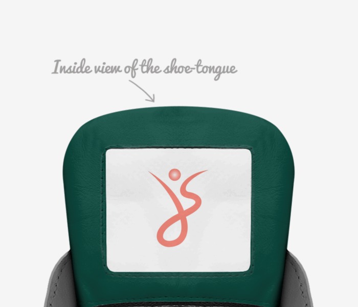 JS custom made in Italy shoes by Kenyetta Evans | Tongue view