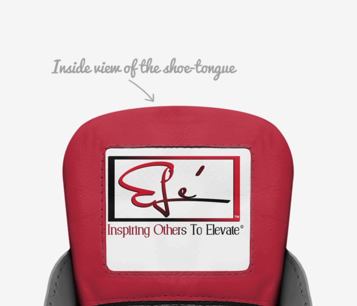 ELe' Redd Rumm custom made in Italy shoes by Antonio James | Tongue view