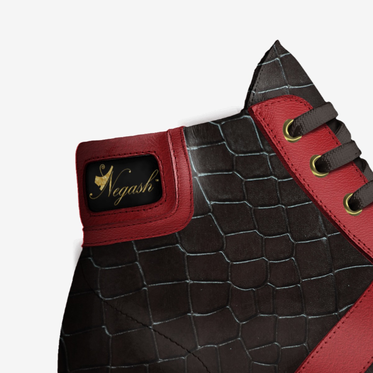 Negash Sobek Rosso custom made in Italy shoes by Rocklin Negash | Detail view