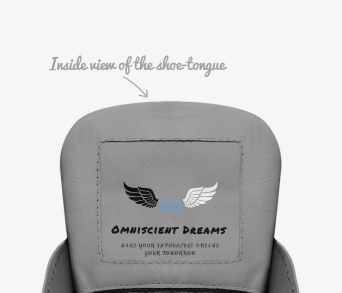 Winter Dreams  custom made in Italy shoes by Dajour Blackstock | Tongue view
