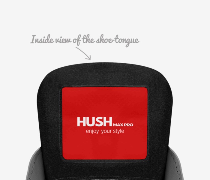 Hush Max Pro custom made in Italy shoes by Hush Wears | Tongue view