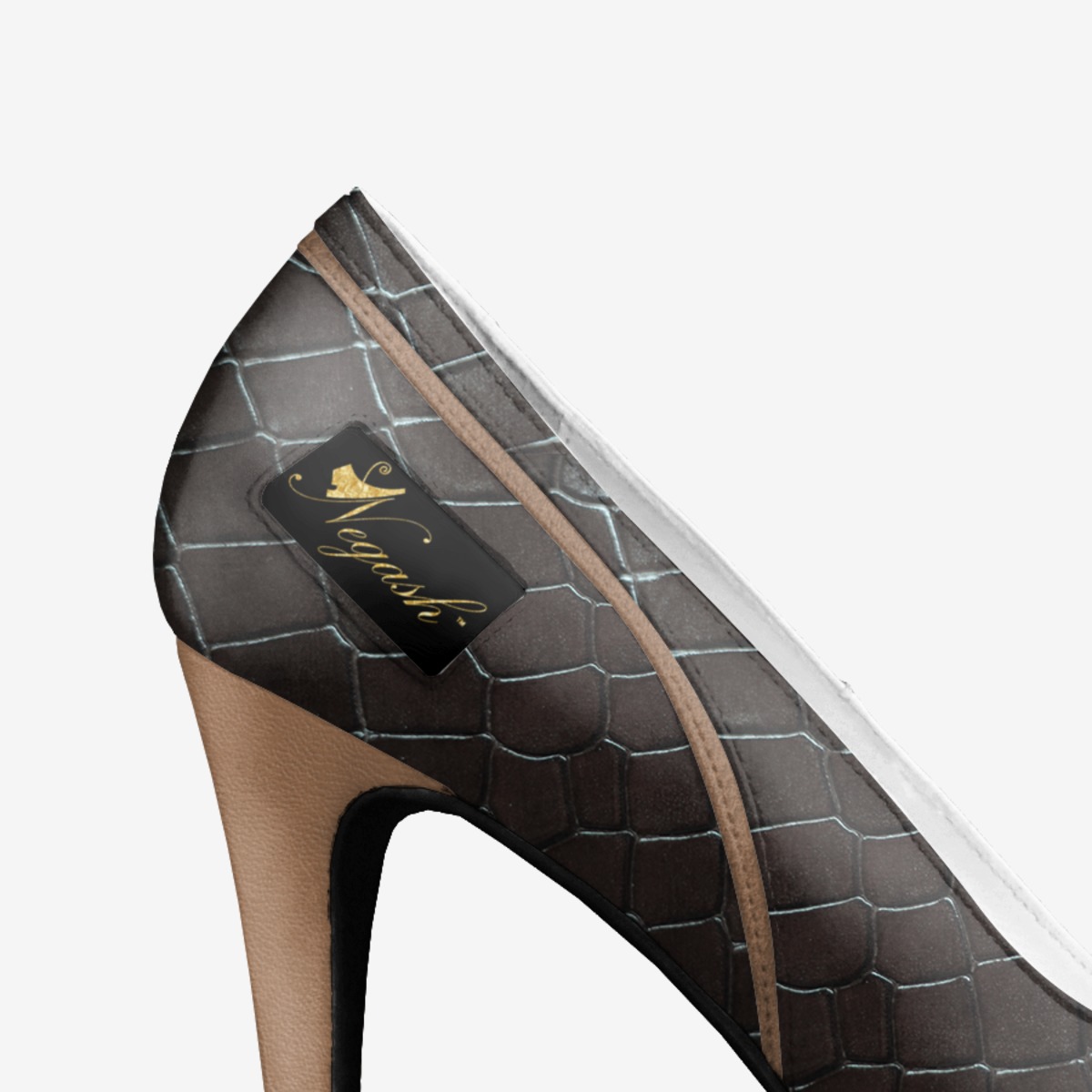 Negash Sobek Heels custom made in Italy shoes by Rocklin Negash | Detail view