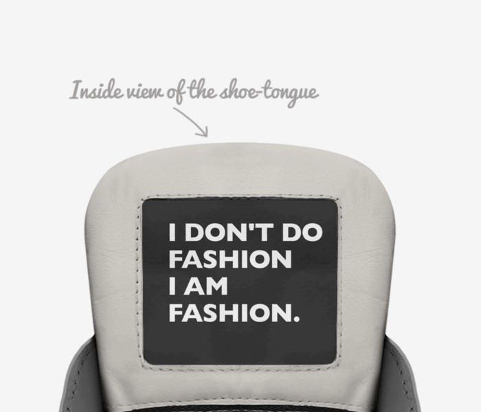 a&o custom made in Italy shoes by Tracy Zellars | Tongue view