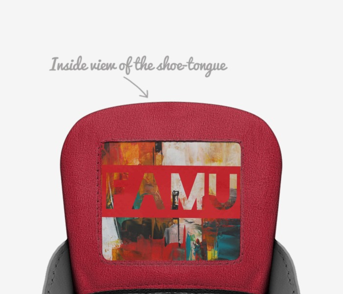 KOMO FAMU custom made in Italy shoes by Jude Winbush | Tongue view