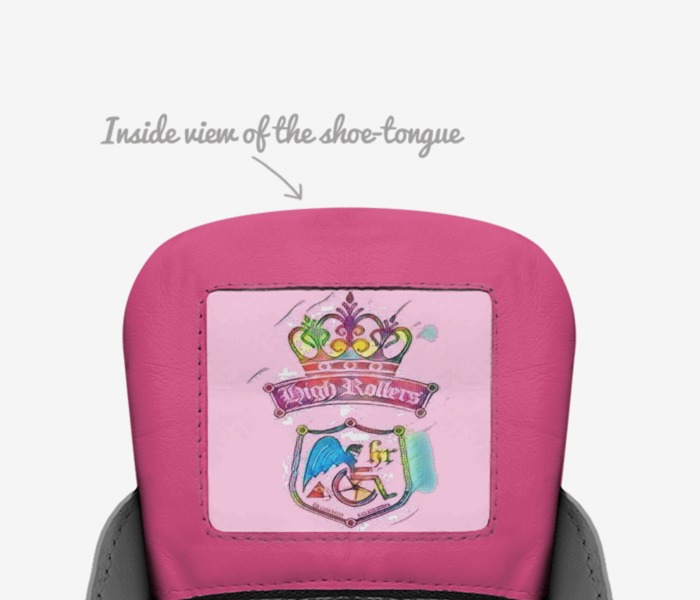 High Rollers WC  custom made in Italy shoes by Roxane O'Dell | Tongue view