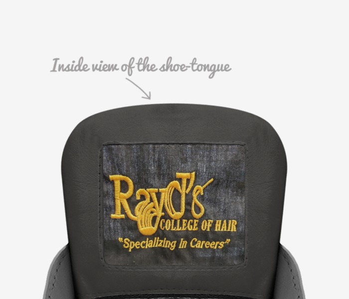 Ray J's Cutting Up custom made in Italy shoes by Andrea Cosey | Tongue view