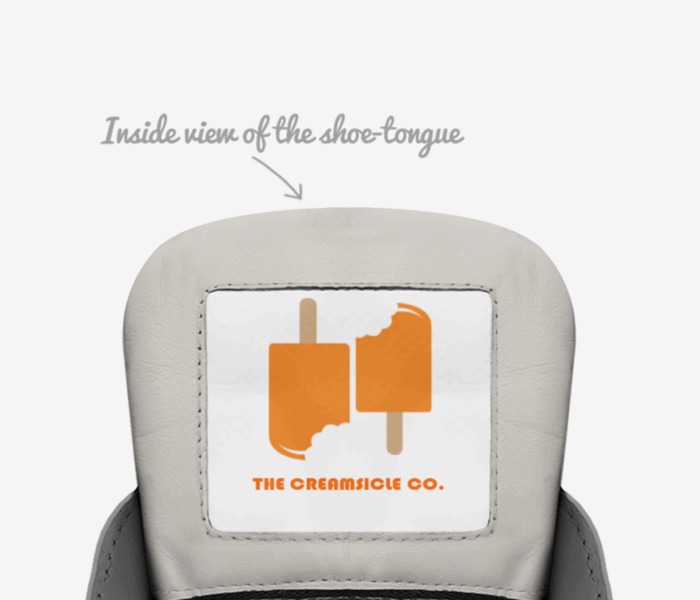 Creme de la Creme custom made in Italy shoes by The Creamsicle Co. | Tongue view