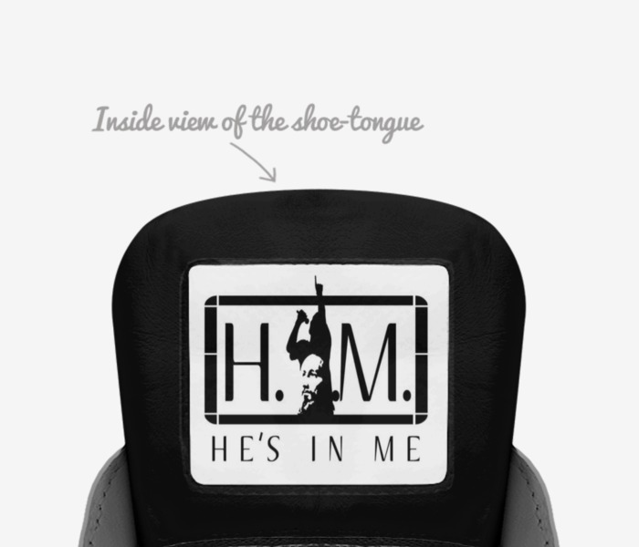 H.I.M custom made in Italy shoes by Aaron Williams | Tongue view