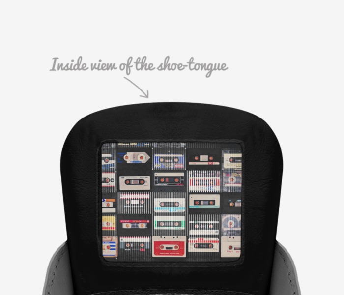 Ten Toes Down  custom made in Italy shoes by Dustin Abernathy | Tongue view