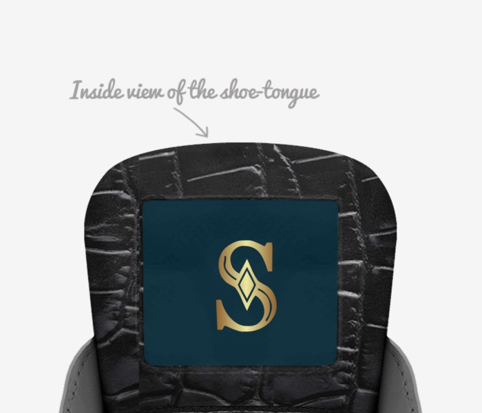 Emperor I custom made in Italy shoes by Stephoñe Braswell | Tongue view