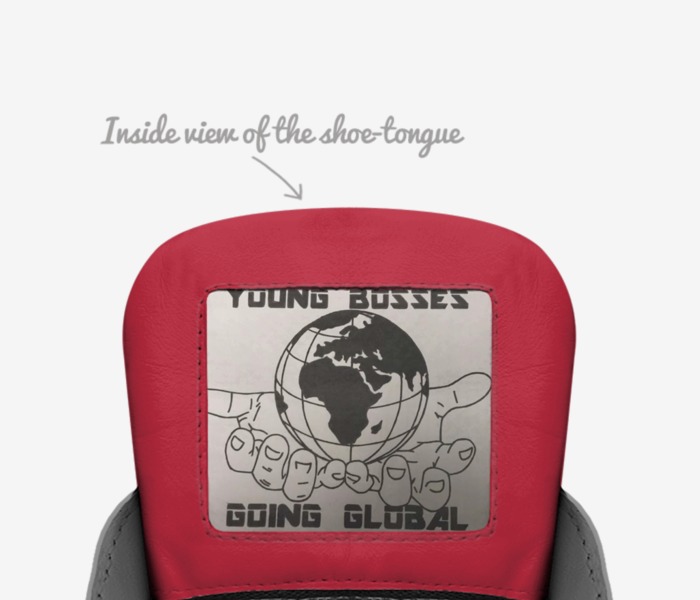 D&D custom made in Italy shoes by Delwin Stewart | Tongue view