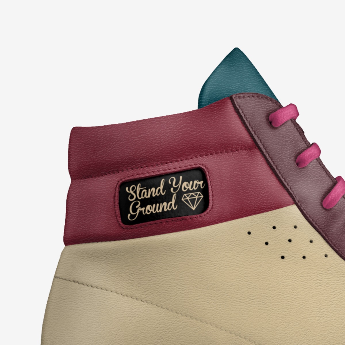 STAND YOUR GROUND custom made in Italy shoes by Agency Aliveshoes | Detail view