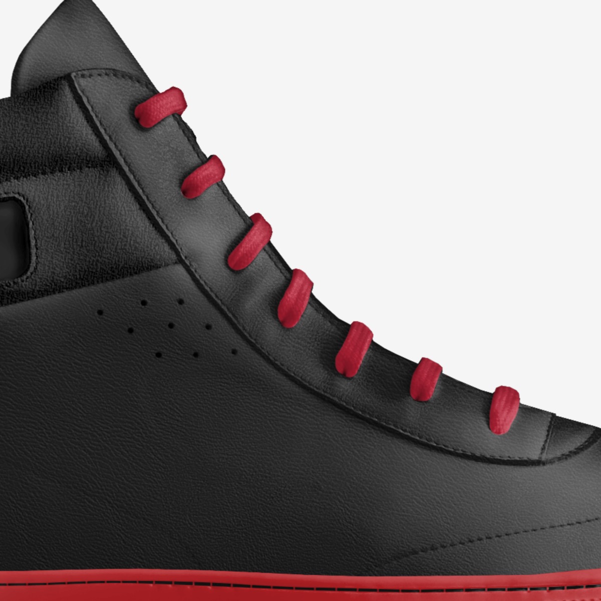 Red Nose custom made in Italy shoes by Aaron Sharp | Detail view