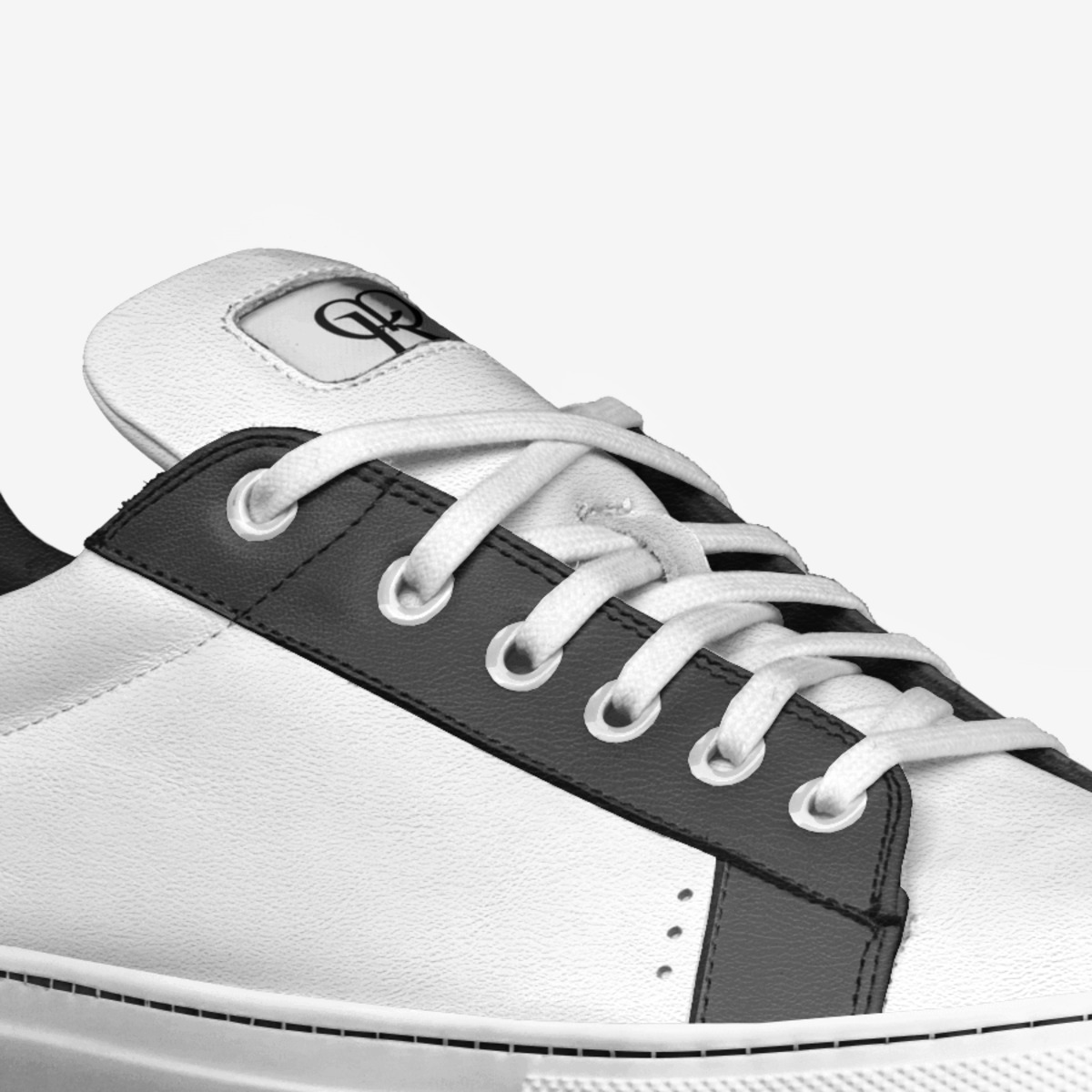 Soulja UPT WHITE custom made in Italy shoes by Morris Mayfield Iii | Detail view