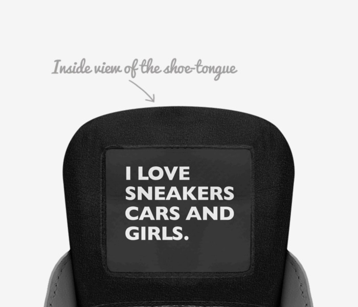 Lanbos custom made in Italy shoes by Lance Boykin | Tongue view