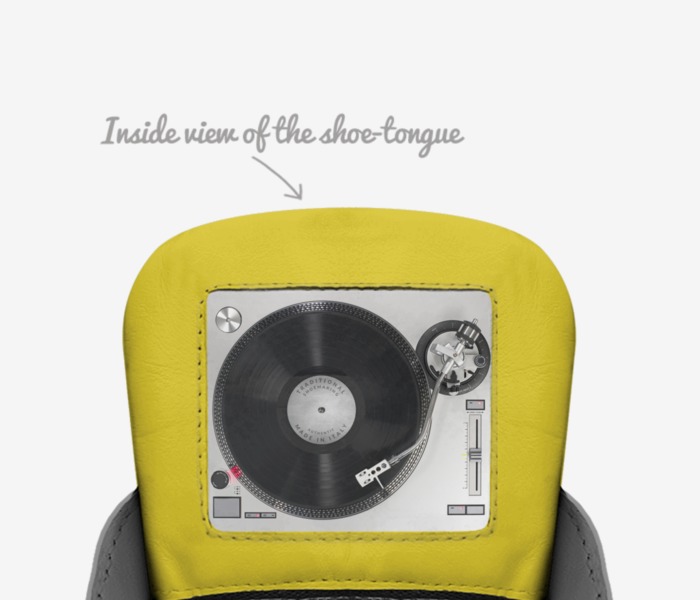 Deejays custom made in Italy shoes by Julesa Jointer | Tongue view