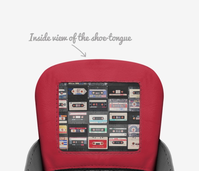 B'Notes custom made in Italy shoes by Troy Burk | Tongue view