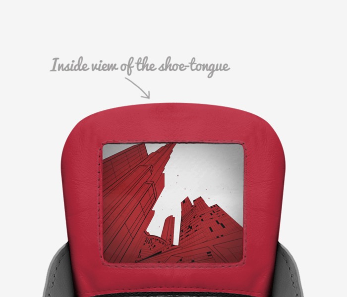 R A R Ə custom made in Italy shoes by Derryck Rochelle | Tongue view