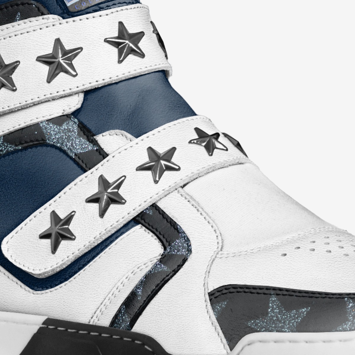 Platinum Star custom made in Italy shoes by Marie Lemelle | Detail view