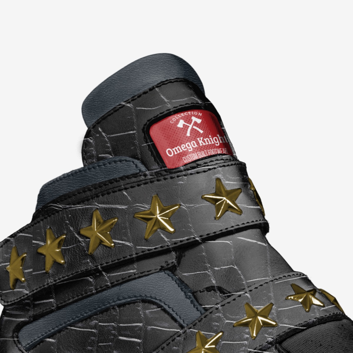 Omega Knights custom made in Italy shoes by Ad Selders | Detail view