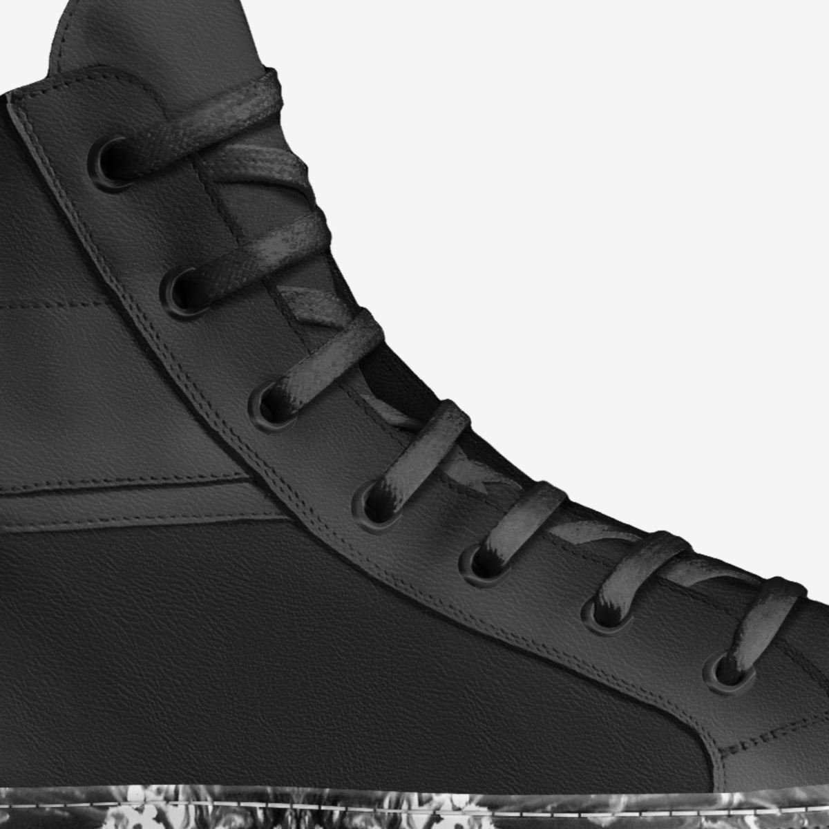 31 Black Ice Vegan custom made in Italy shoes by Ali Tomineek | Detail view