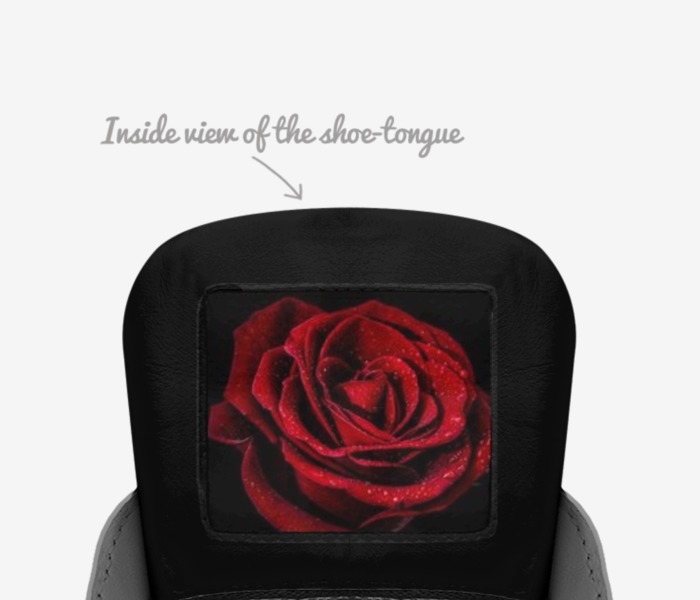 Zemora Rose  custom made in Italy shoes by Nanashea Washington | Tongue view