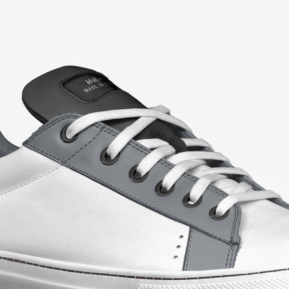 Hi Kix custom made in Italy shoes by Joshua Murray | Detail view