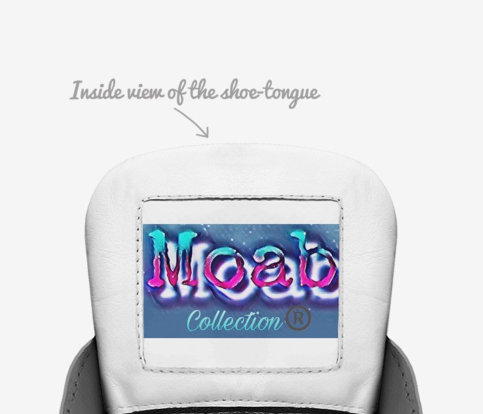 MOAB custom made in Italy shoes by Nasir Ma'At-el | Tongue view