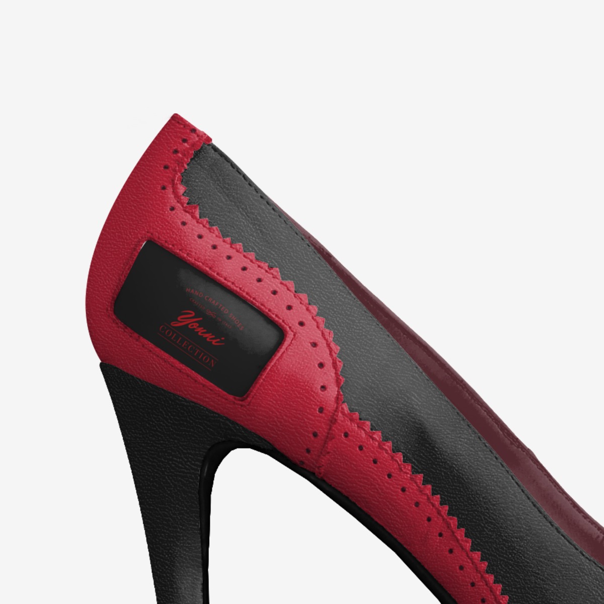 Red Hottt! custom made in Italy shoes by Yonni Obasan | Detail view