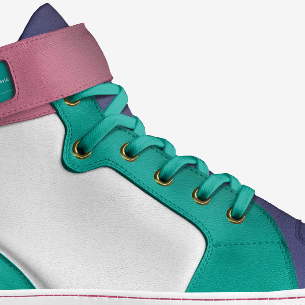 Top- Flight Plums custom made in Italy shoes by Queen Carr | Detail view