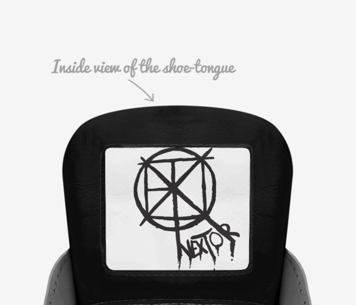 Addo Nex custom made in Italy shoes by Diego Silveira | Tongue view