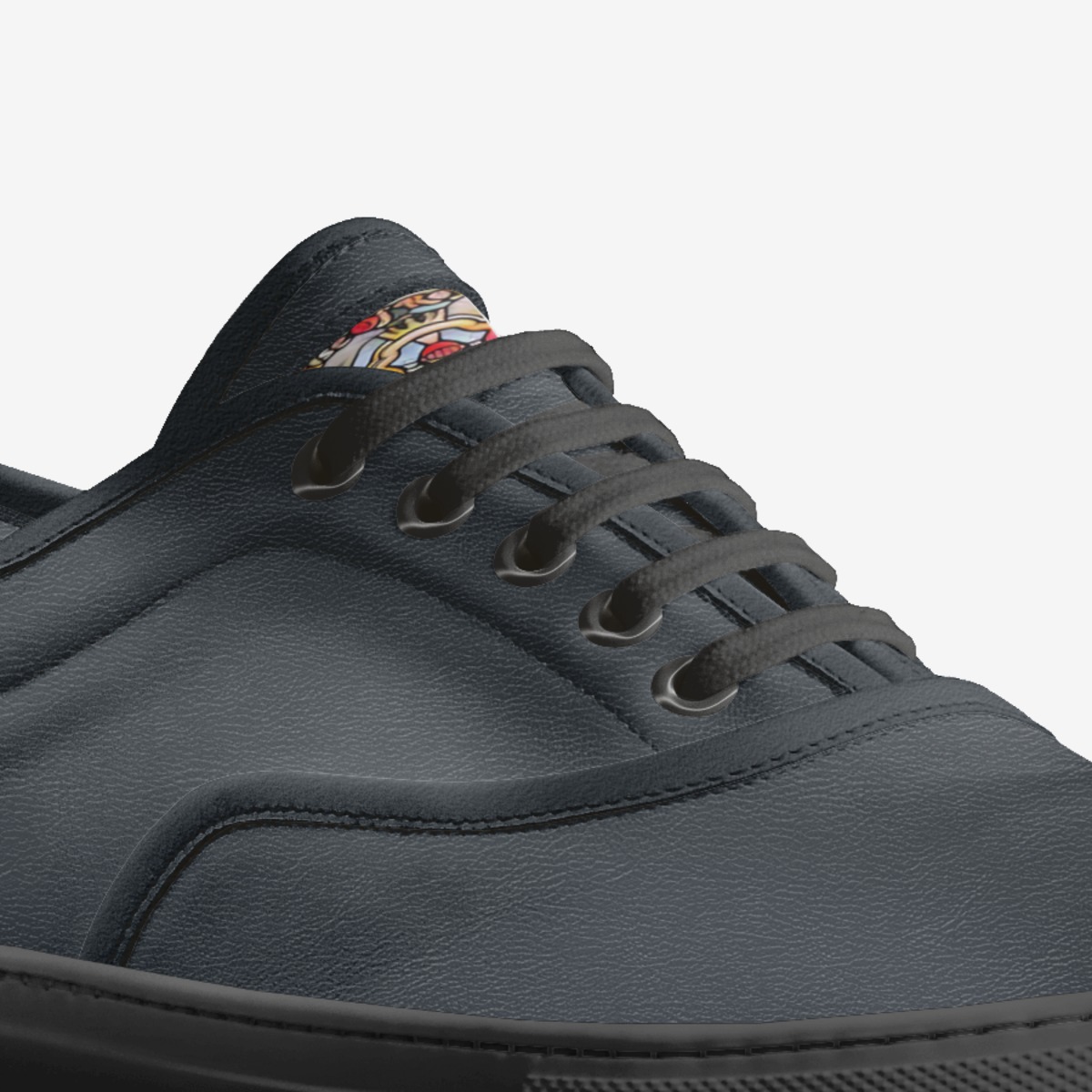 Aces custom made in Italy shoes by Keoni Quezena | Detail view