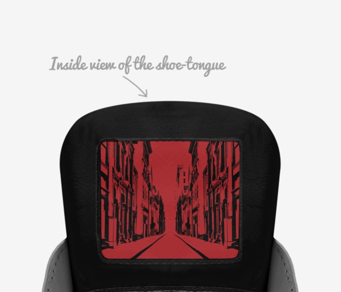 BLOX custom made in Italy shoes by Daniel Johnson | Tongue view
