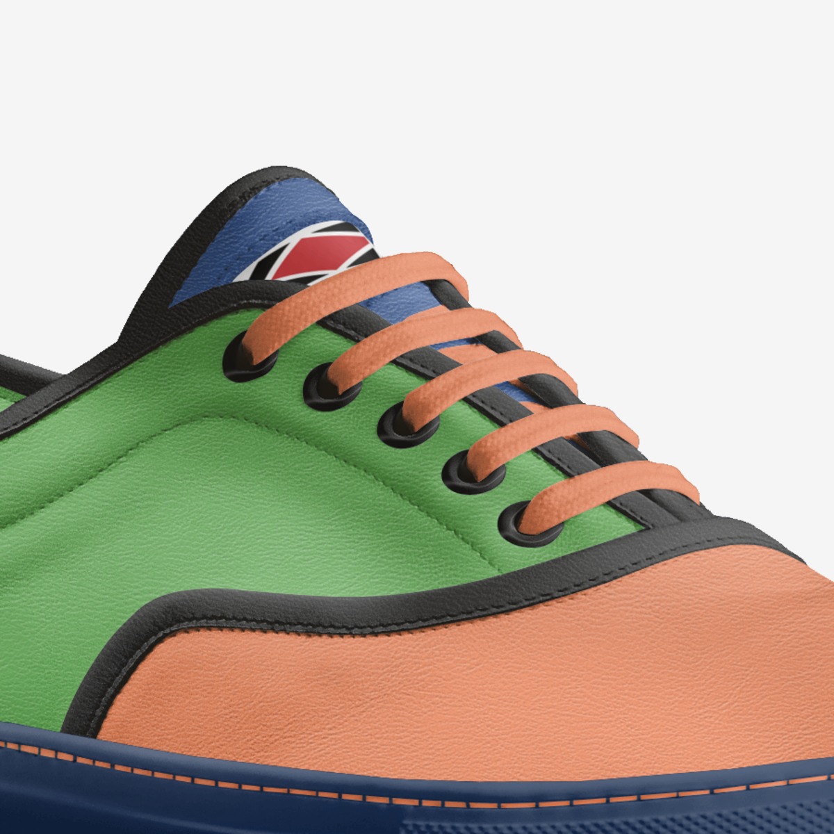 Kwik Kicks custom made in Italy shoes by Paul Hebron | Detail view