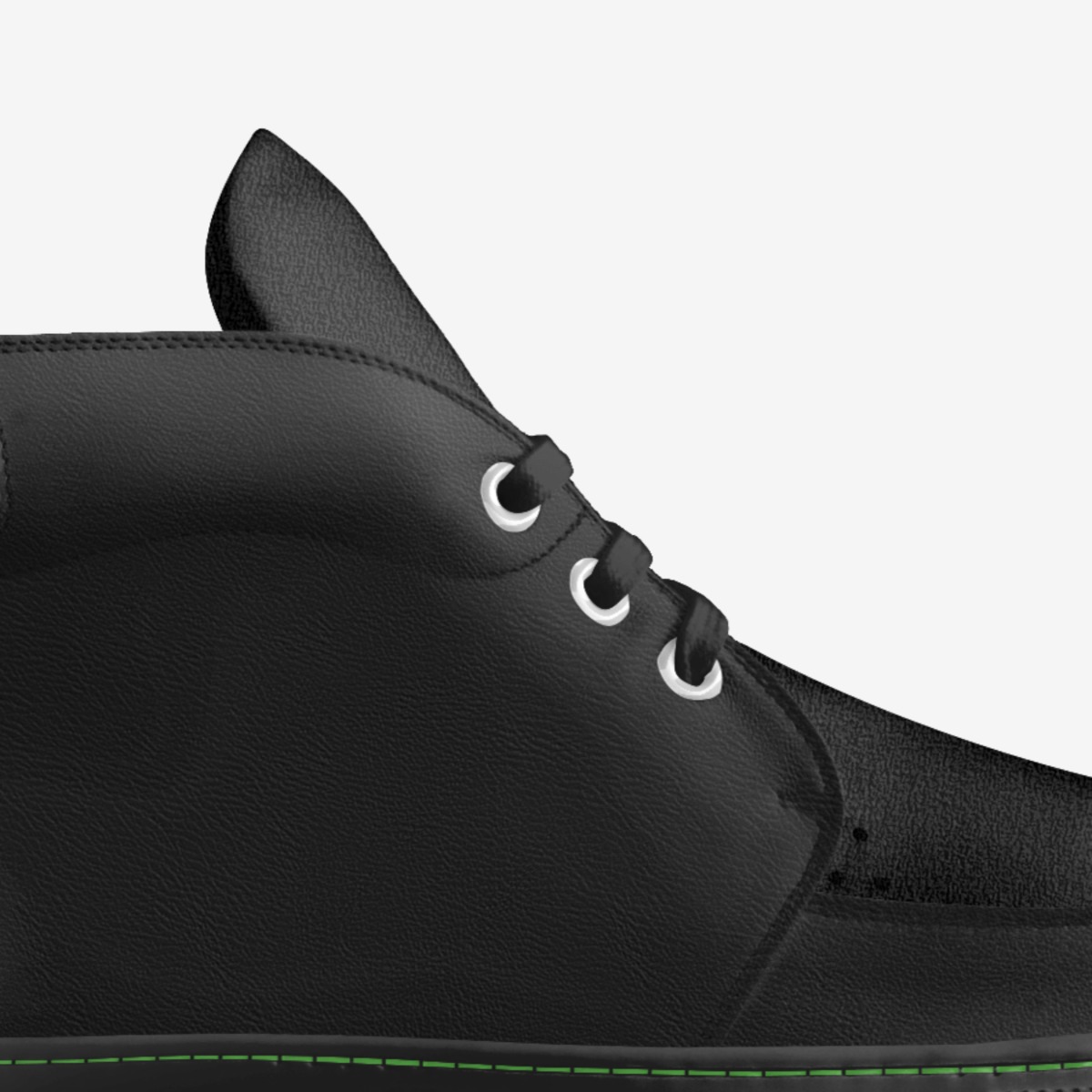 HackAttack Black custom made in Italy shoes by Kat Valentine | Detail view
