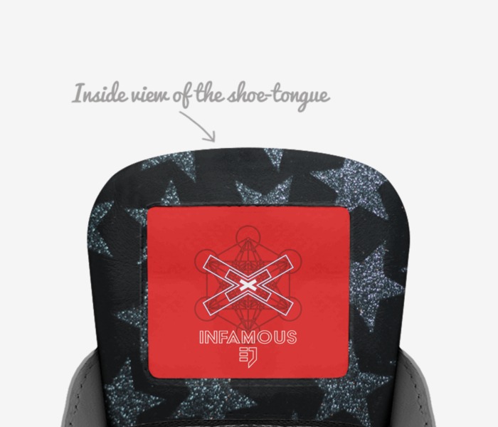 Libertas custom made in Italy shoes by Infamous Ej | Tongue view