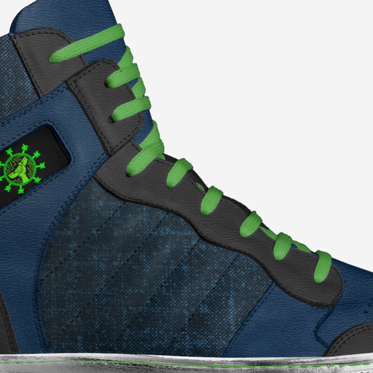 Phreaker Sneaker custom made in Italy shoes by Kat Valentine | Detail view