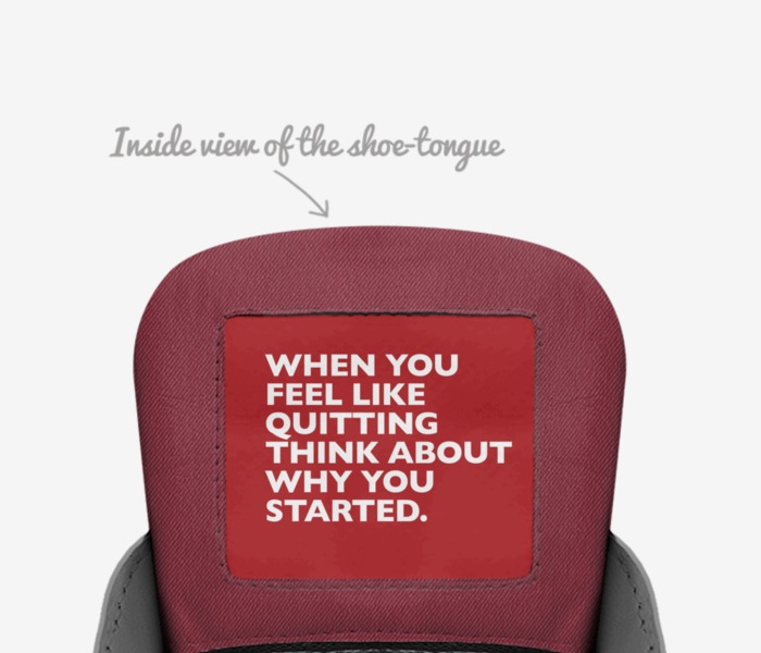 Be You custom made in Italy shoes by Ladonna Gummo | Tongue view