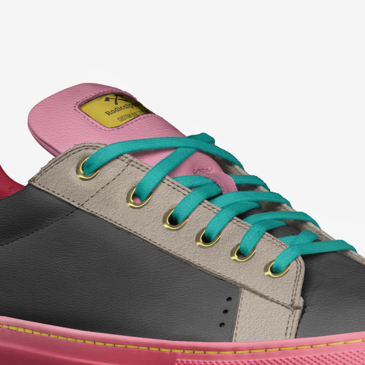 Pandakicks custom made in Italy shoes by Tristan Murrell | Detail view