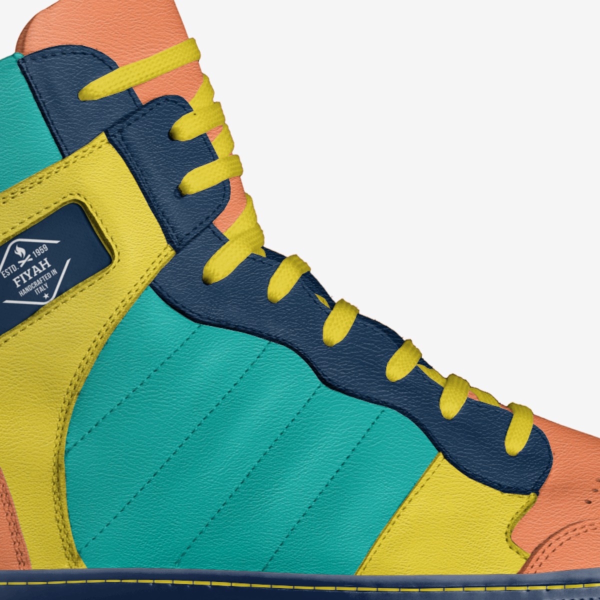 FIYAH custom made in Italy shoes by Eric E-stylz Santiago | Detail view