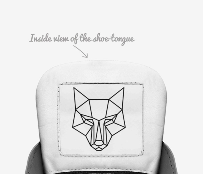 Space X custom made in Italy shoes by Matthew Ellard | Tongue view