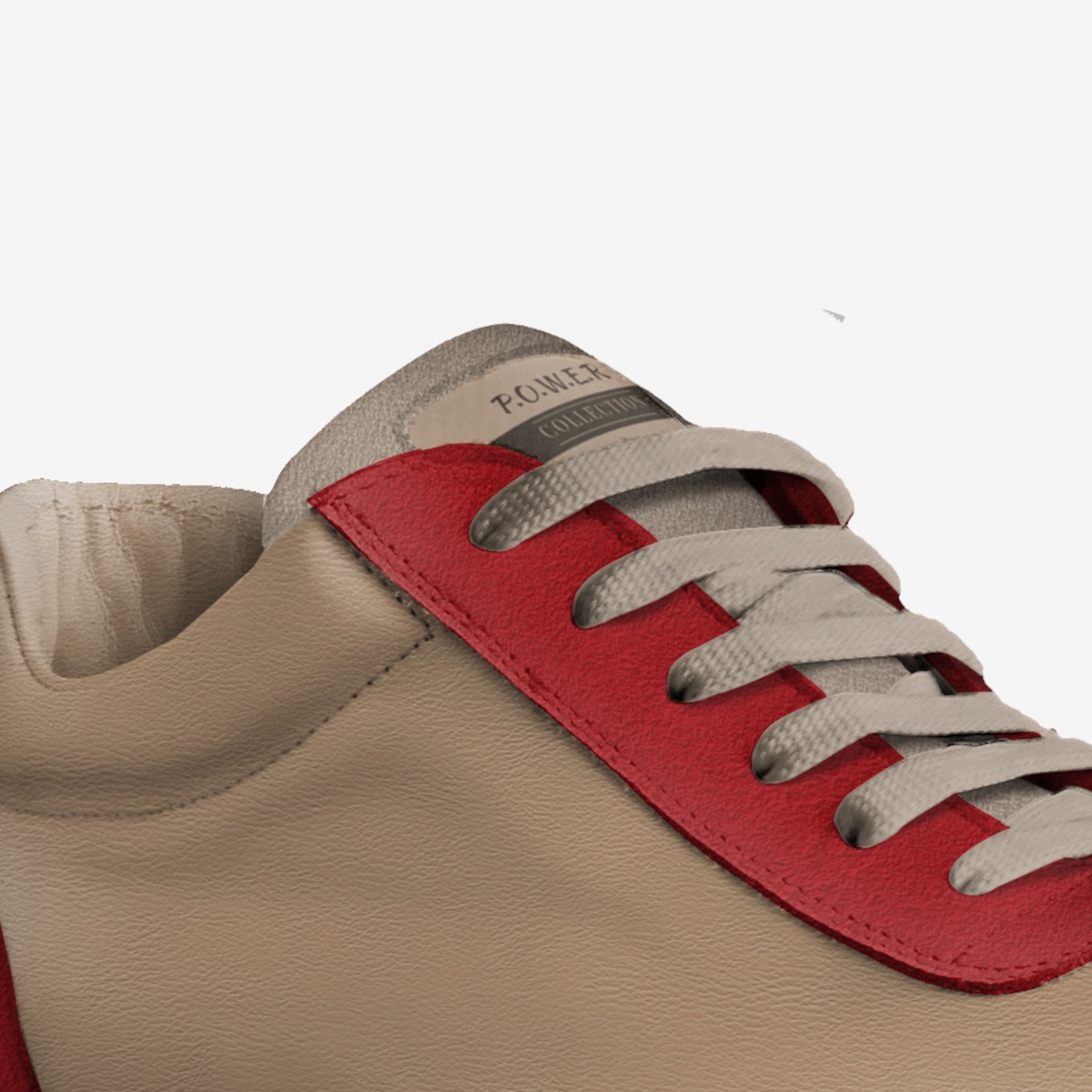 P.O.W.E.R  custom made in Italy shoes by Derrick Smalls | Detail view