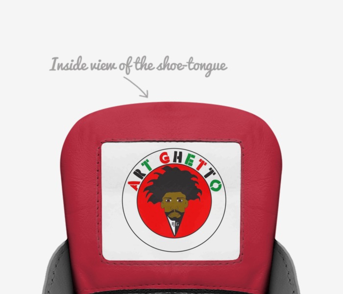 Art Ghetto custom made in Italy shoes by Christopher Buchanan El | Tongue view